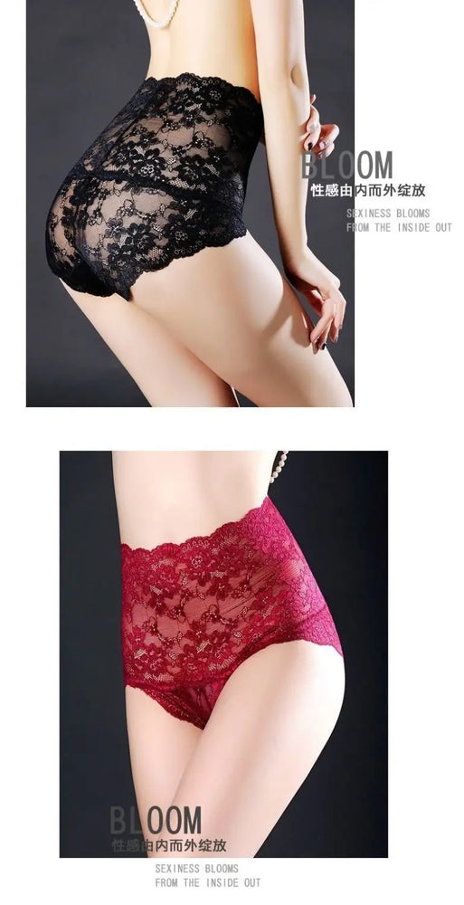 3pc Butt Lifter Briefs | High-Waist Lace Tummy Control