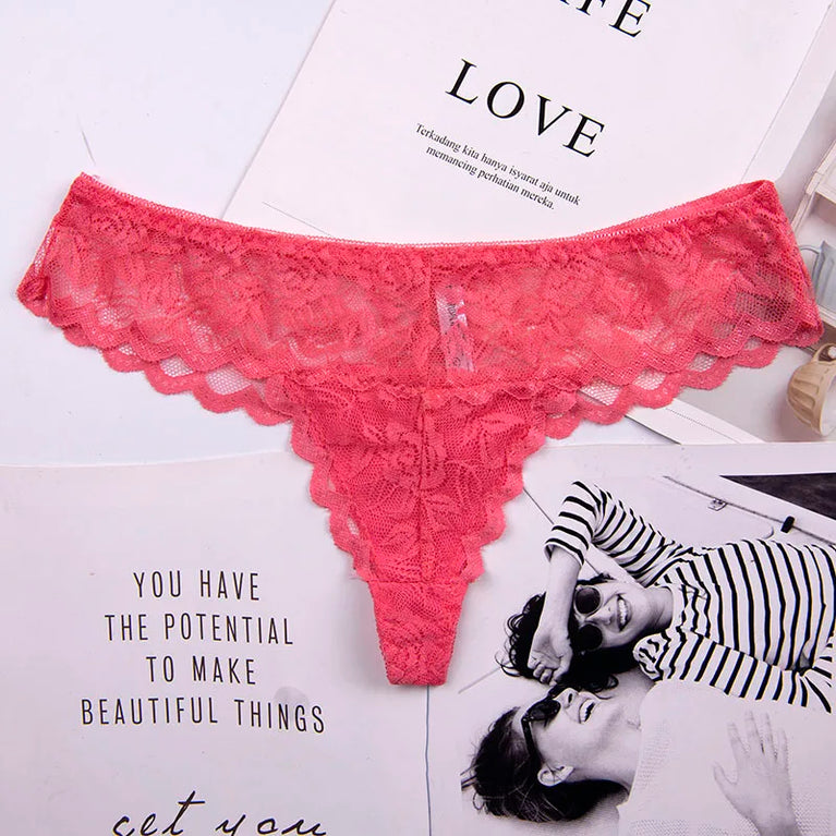 Seamless Low-Waist G-String Set | Leopard Pattern Cotton-Lined Thongs