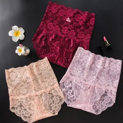 3pc Butt Lifter Briefs | High-Waist Lace Tummy Control