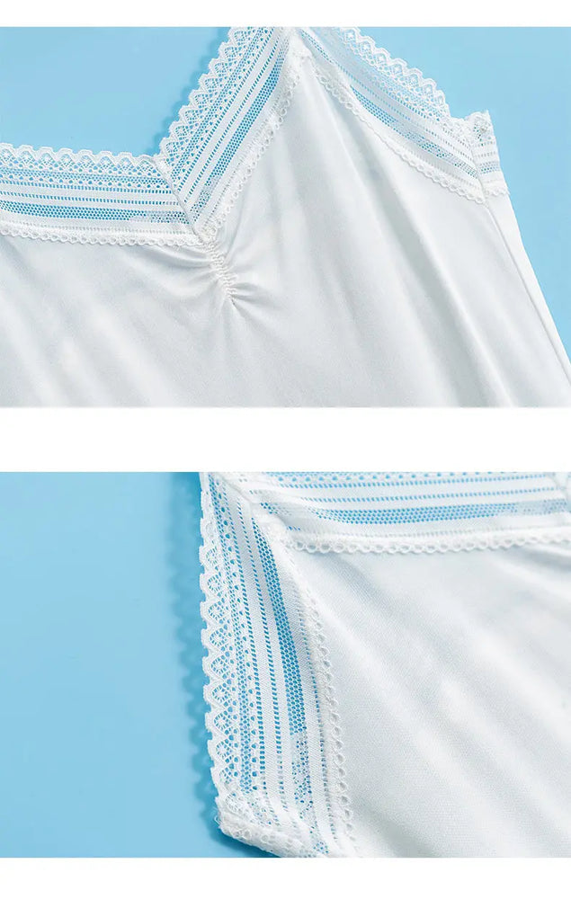 100% Natural Mulberry Silk Nightgown | Seamless Full Slip