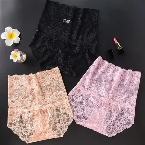3pc Butt Lifter Briefs | High-Waist Lace Tummy Control
