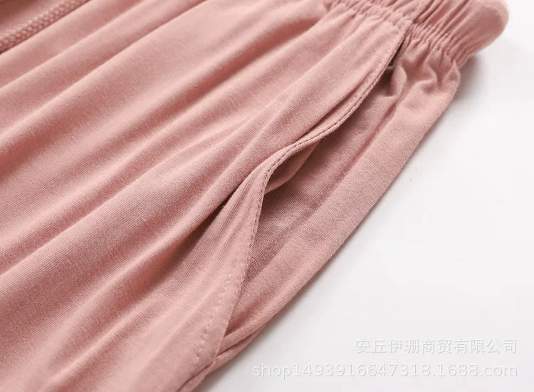 Cropped Pajama Pants | Soft Summer Home Trousers