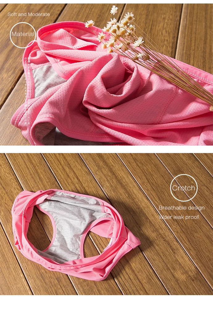 Leak-Proof Menstrual Briefs (3-Pack) – High-Rise Full Coverage Period & Incontinence Underwear