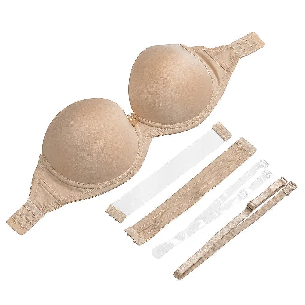 Convertible Plunge Bra – Versatile Half-Cup Push-Up Support