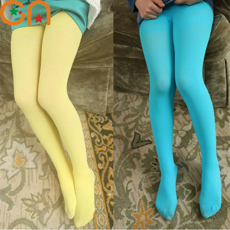 Girls' Velvet Ballet Tights | Ultra-Thin 0–15Y Dance Pantyhose