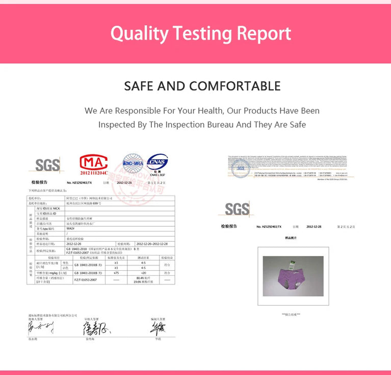 Leak-Proof Menstrual Briefs (3-Pack) – High-Rise Full Coverage Period & Incontinence Underwear