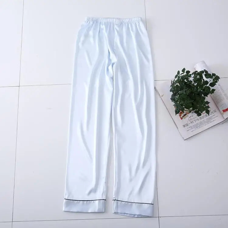 Silky Satin Pajama Pants | Soft Summer Home Trousers