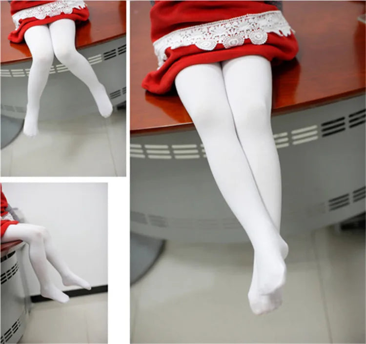 Girls' Velvet Ballet Tights | Ultra-Thin 0–15Y Dance Pantyhose