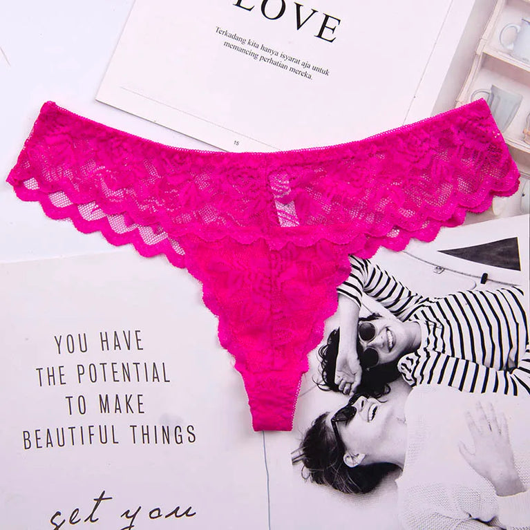 Seamless Low-Waist G-String Set | Leopard Pattern Cotton-Lined Thongs
