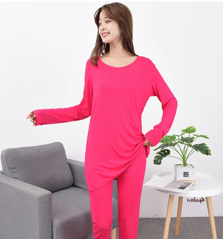 Plus Size Modal Pajama Set | Soft 3XL-7XL Sleepwear
