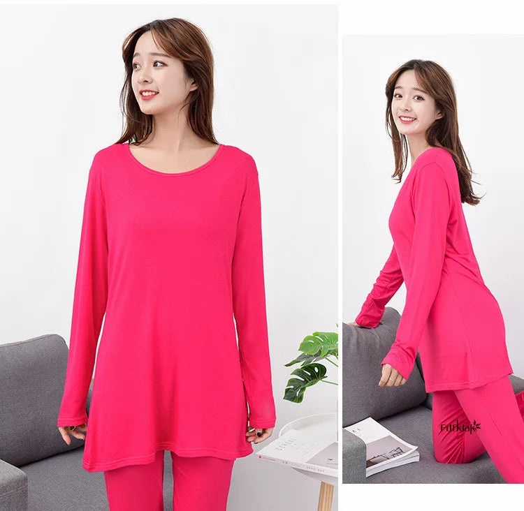 Plus Size Modal Pajama Set | Soft 3XL-7XL Sleepwear