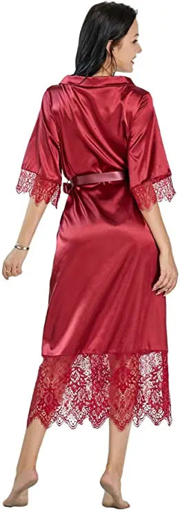 Luxury Silk Kimono Robe | Satin Bridesmaid Dressing Gown