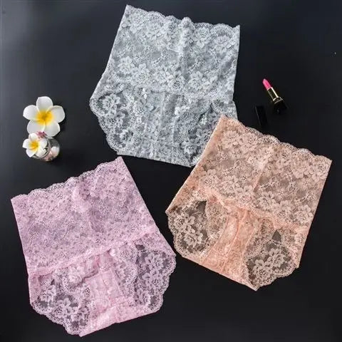 3pc Butt Lifter Briefs | High-Waist Lace Tummy Control