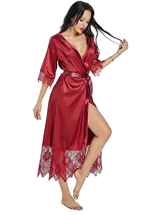 Luxury Silk Kimono Robe | Satin Bridesmaid Dressing Gown