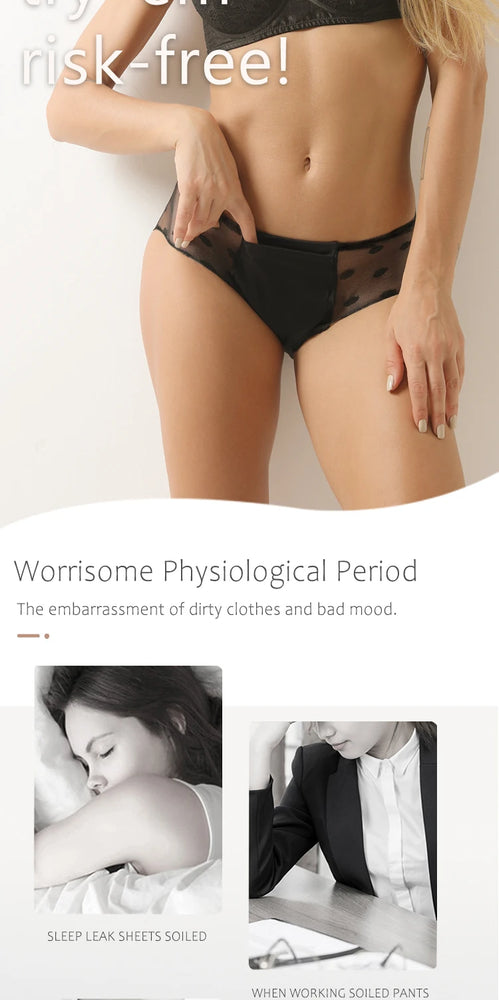 4-Layer Leakproof Period Briefs | High-Rise Absorbent Lingerie