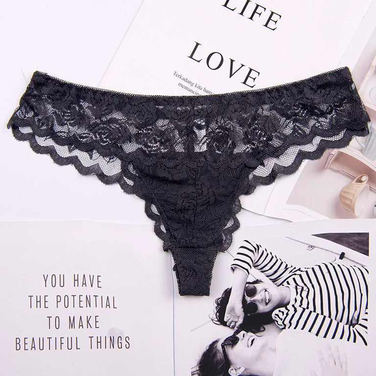 Seamless Low-Waist G-String Set | Leopard Pattern Cotton-Lined Thongs