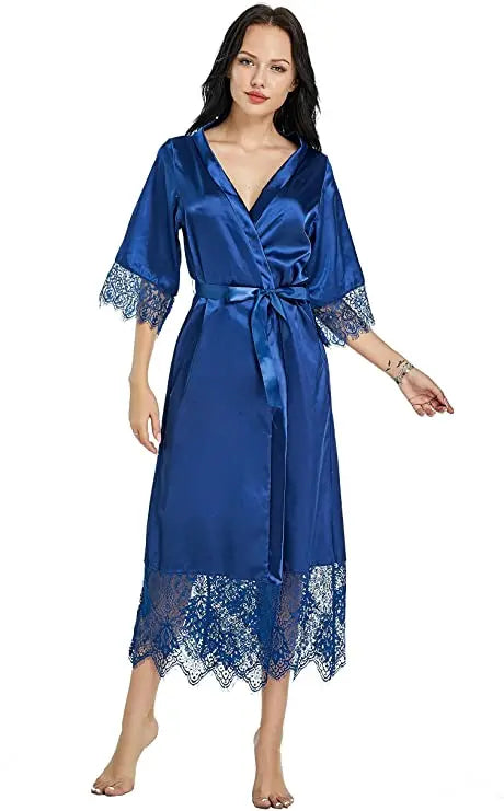 Luxury Silk Kimono Robe | Satin Bridesmaid Dressing Gown