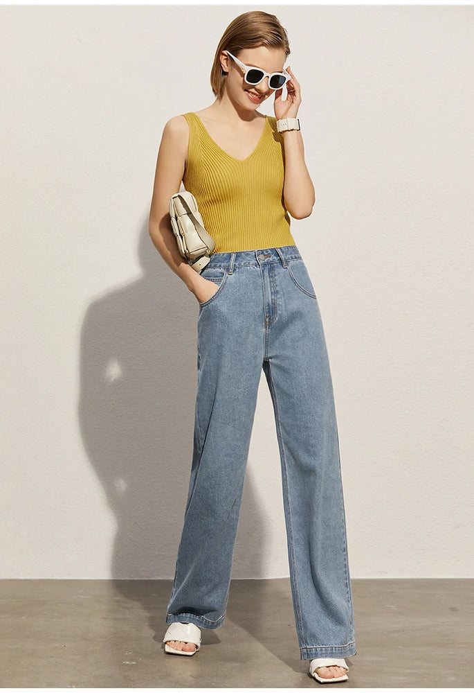 Minimalism V-Neck Knitted Camisole | Office Lady Tank