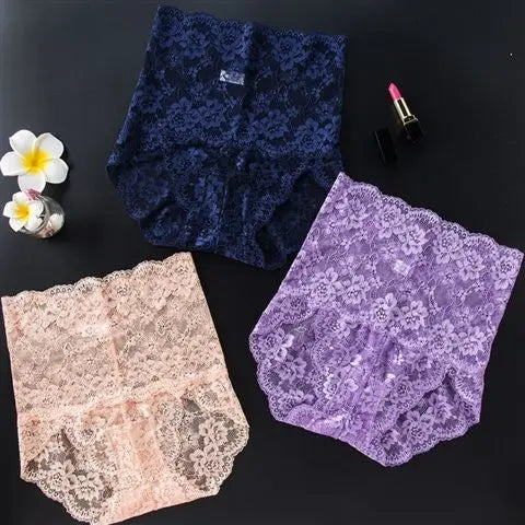 3pc Butt Lifter Briefs | High-Waist Lace Tummy Control