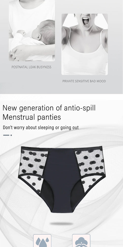 4-Layer Leakproof Period Briefs | High-Rise Absorbent Lingerie