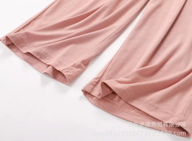 Cropped Pajama Pants | Soft Summer Home Trousers