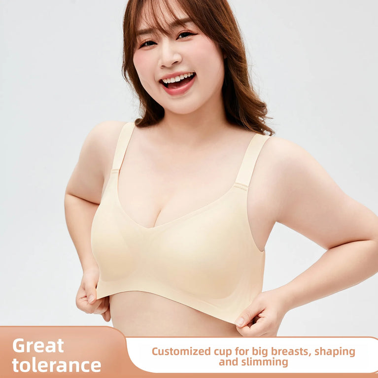 Ice Silk Wireless Shapely Bra | Anti-Sagging Full-Cup Support
