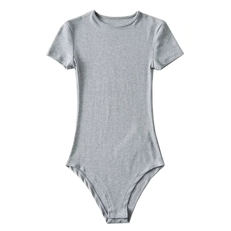 Button-Detail Short Sleeve Bodysuit | Sexy Slim-Fit Summer Romper