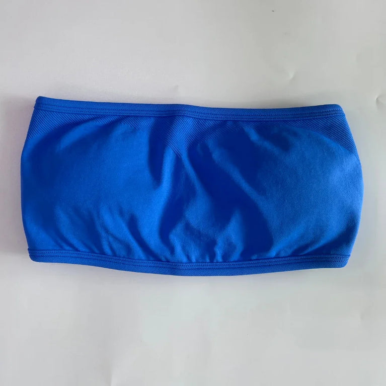 Strappy Backless Bandeau | Seamless Yoga Sports Bra