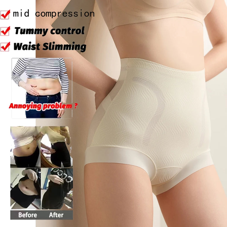 Mid-Waist Seamless Shapewear | Anti-Chafing Tummy Control Briefs