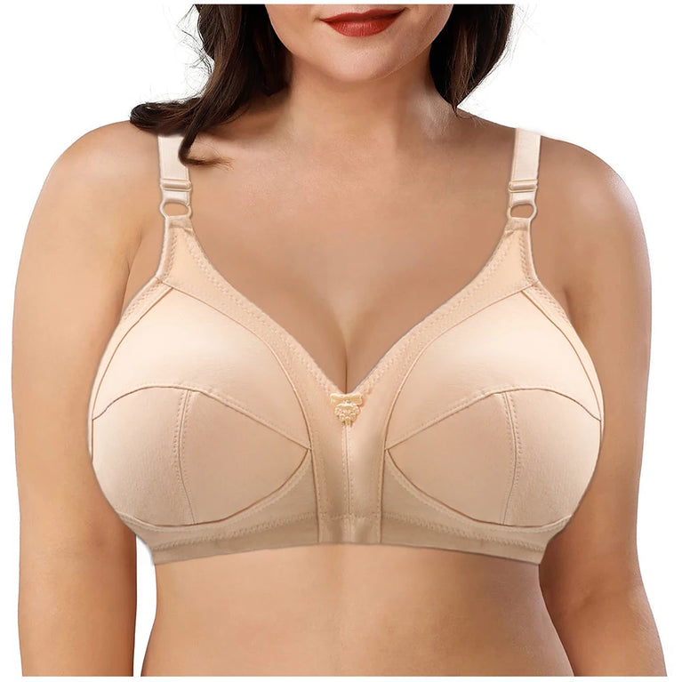 Bamboo Fiber Wireless Bra – Full Coverage Lace Comfort