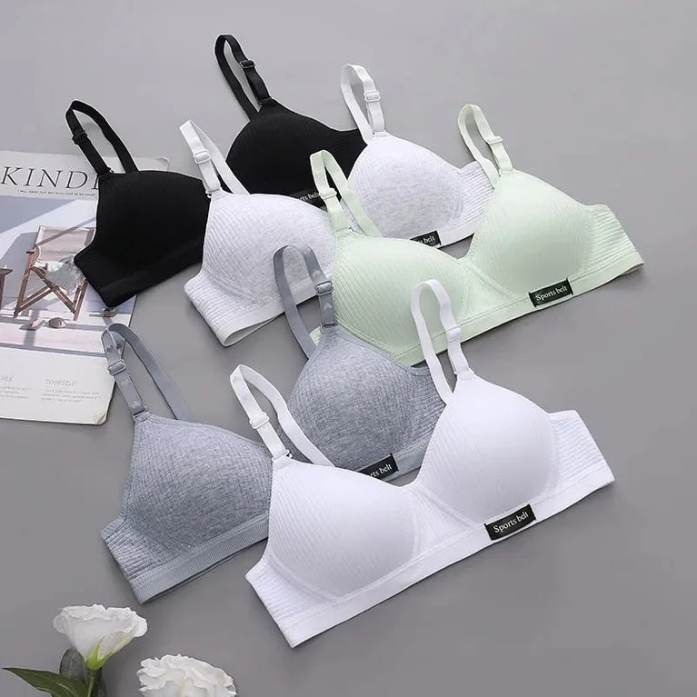 3-Piece Thin Teens Sport Seamless Training Bra Set – Soft & Skin-Friendly