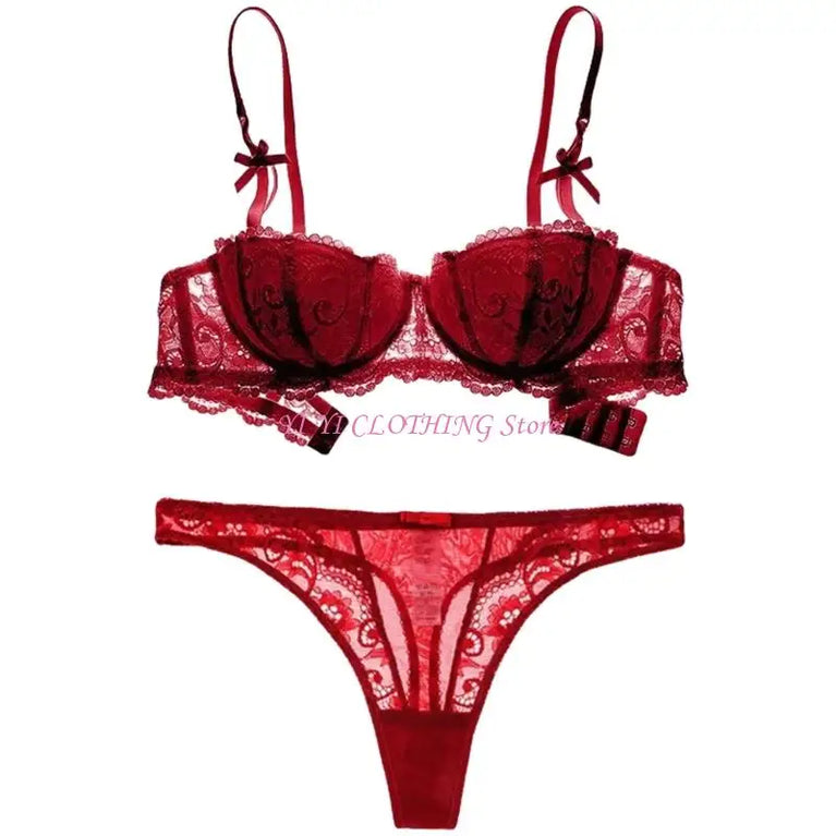 Slim-Fit Half-Cup Bra – Underwire Plunge Lingerie
