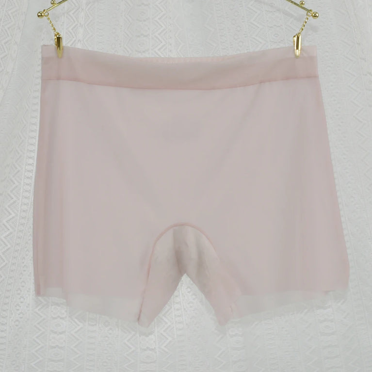 Ultra-Thin Ice Silk Boxer Underwear – High-Waist Seamless Safety Short Pants