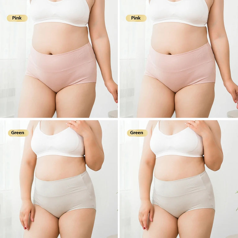 4pc Cotton High-Waist Briefs | Slimming Body Shaper Set