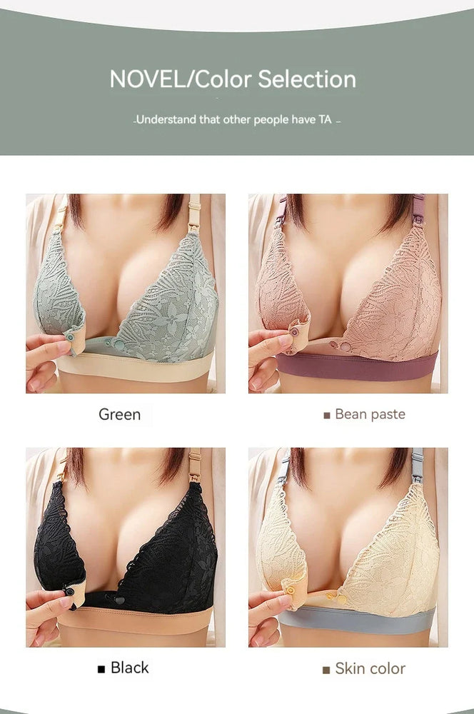 Dual-Closure Nursing Bra – Organic Cotton & Wireless Support