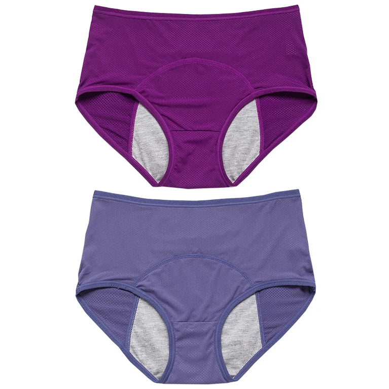 Physiological Briefs (2-Pack) – Mid-Rise Leak-Proof Menstrual Panties