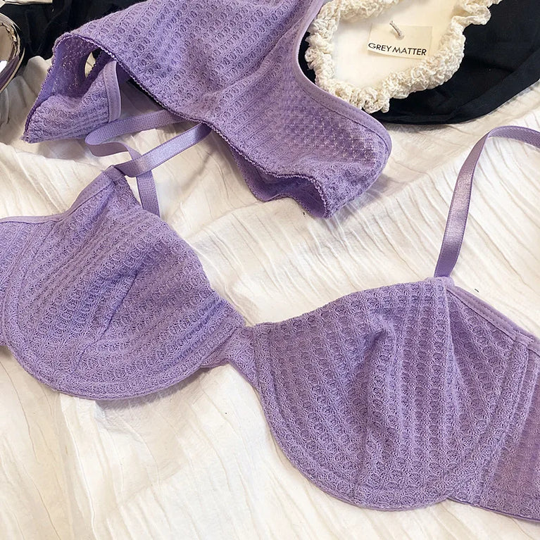 Plunge Push Up Wire-Free Bra & Brief Set – Seamless Sexy Lingerie
