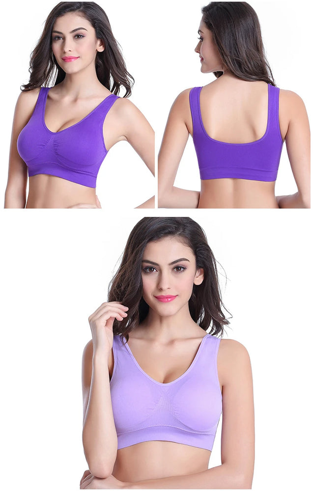 3PCS Seamless Sports Bra | Hollow-Out Breathable Plus Size