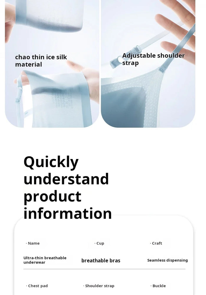 Summer Ice Silk Bralette | Seamless Air-Cooling Push-Up