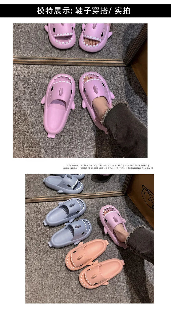 Shark Cloud Slides | Thick-Sole Anti-Slip Sandals