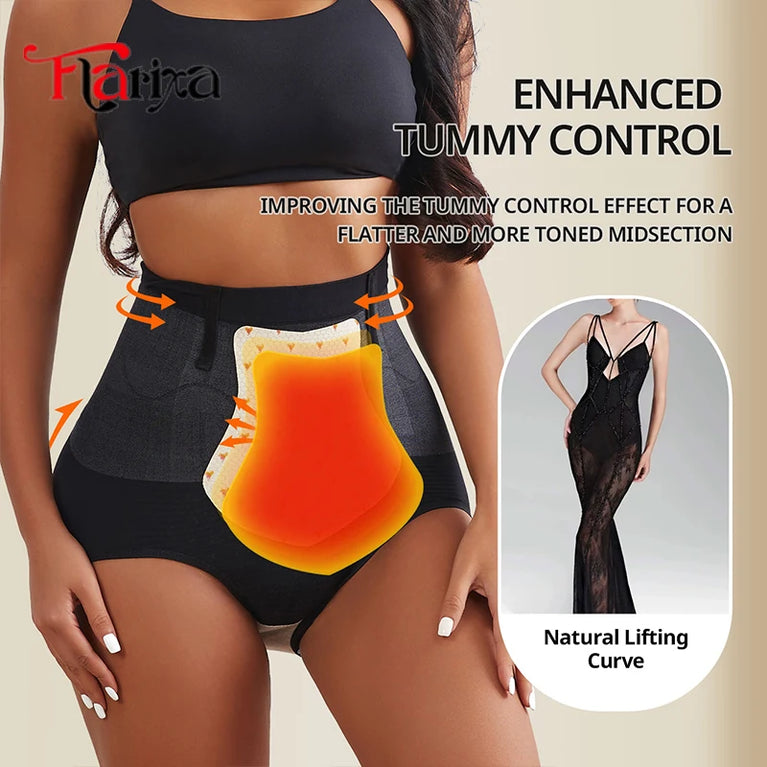 Seamless Tummy Control Panties | High-Waist Thermal Sculpting Underwear