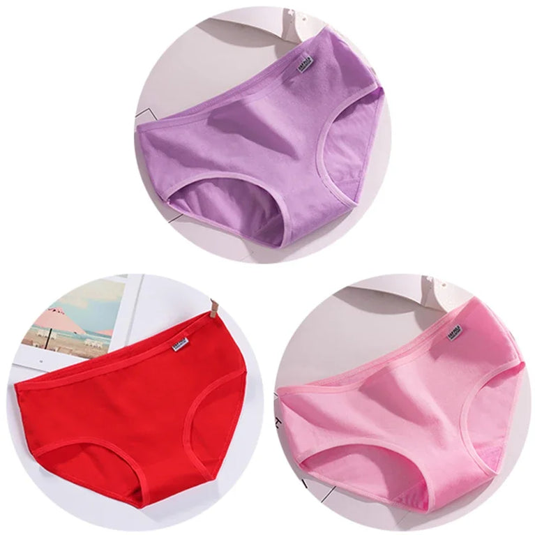 3pc Mid-Rise Cotton Briefs | Breathable Plus Size Comfort Set