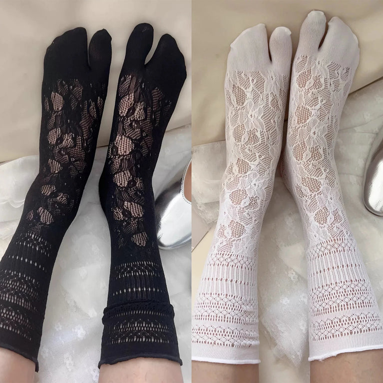 Lace Tabi Socks | Sexy Two-Finger Mesh Summer Sock