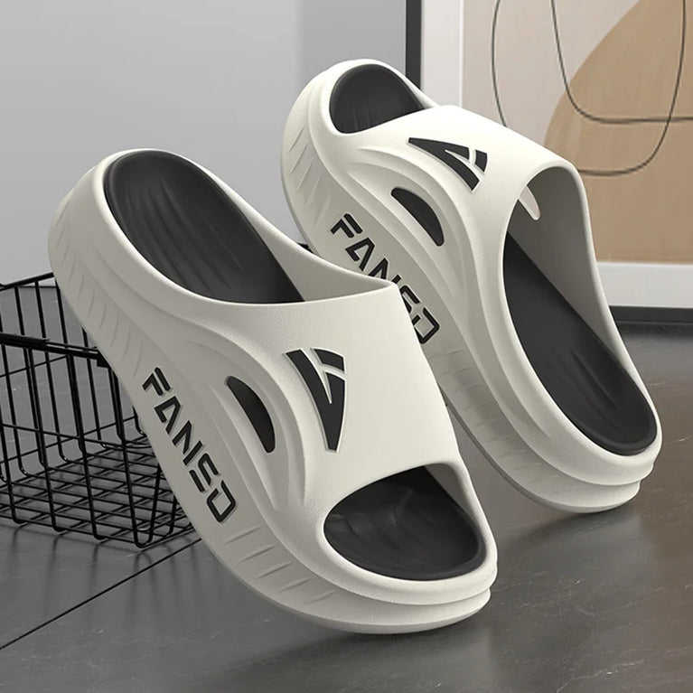 Soft Anti-Slip Summer Slides | Med-Heel Quick-Dry Slippers