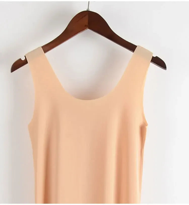 Seamless Ice Silk Full Slip | Plus Size Underskirt