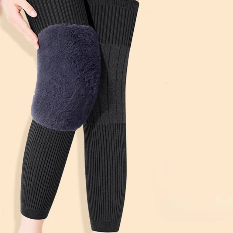Thickened Cashmere Knee Pads with Fleece Warm Winter Support