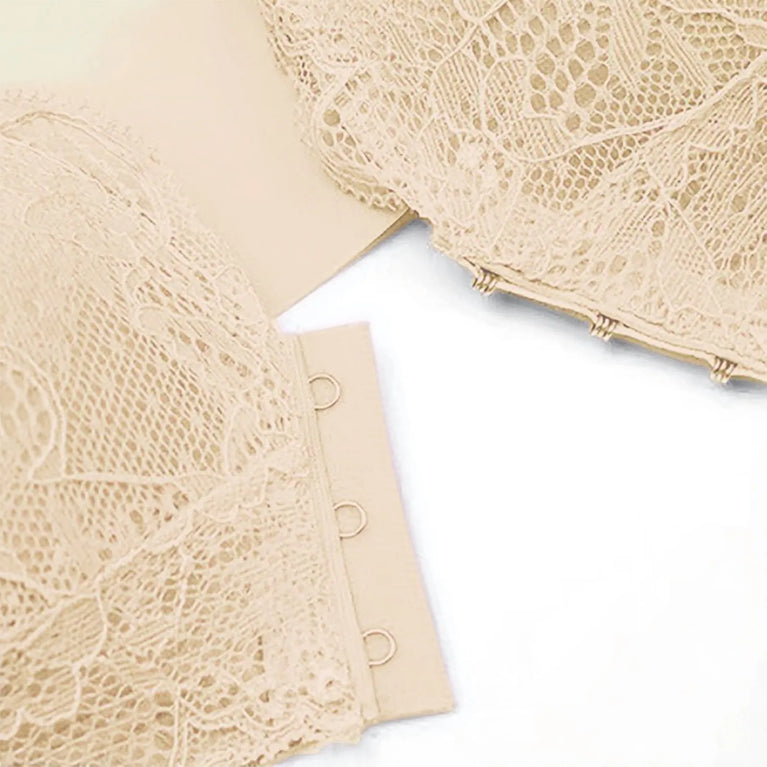 Lace Front-Buckle Vest Bra – Seamless Wireless "Gather" Support