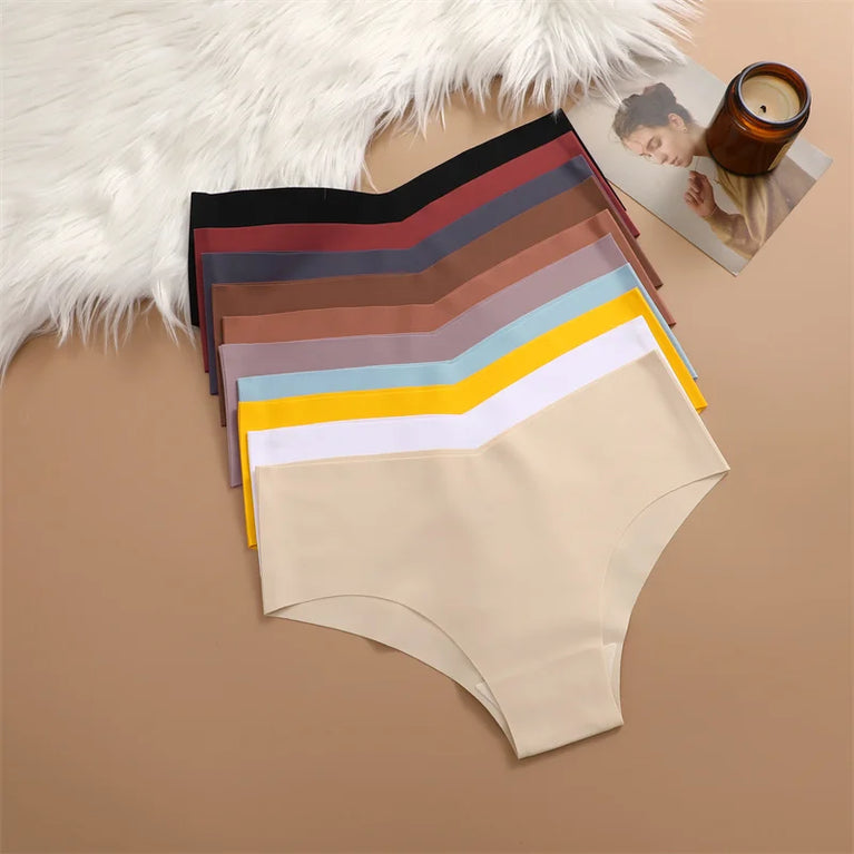 4pc Ice Silk Briefs | Seamless V-Waist No-Trace Set