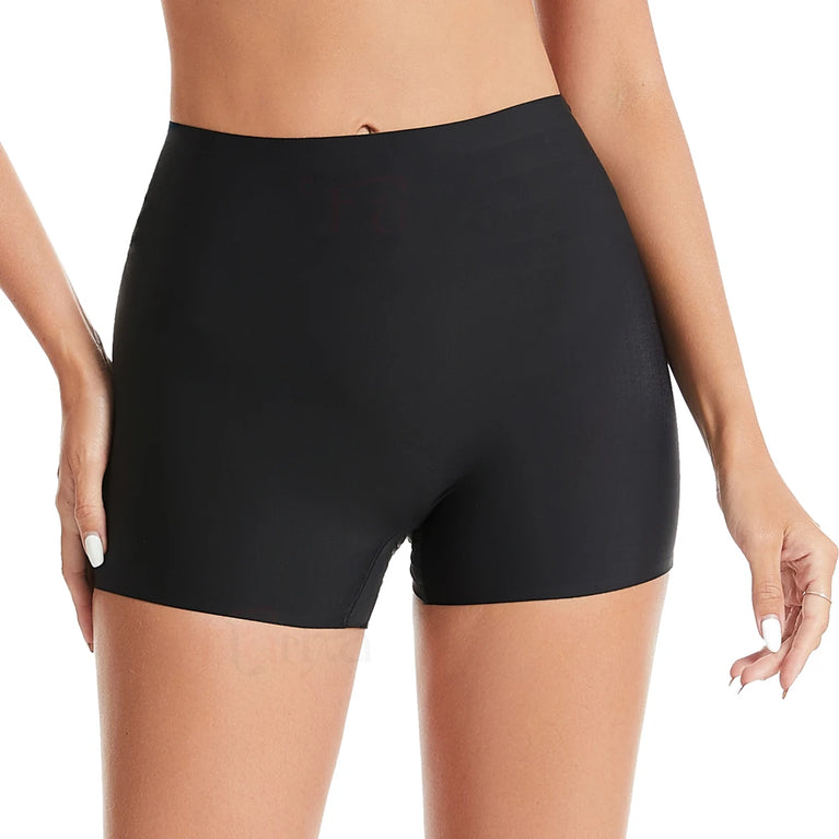 Seamless High-Waist Boxer Briefs | 2-in-1 Invisible Safety Panties