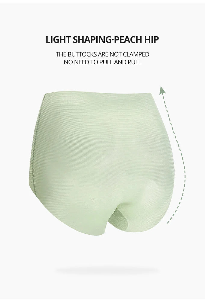 High-Waist Seamless Ice Silk Panties | Tummy Control Shaper